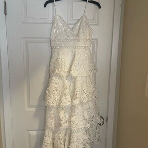 Bridal white lace dress